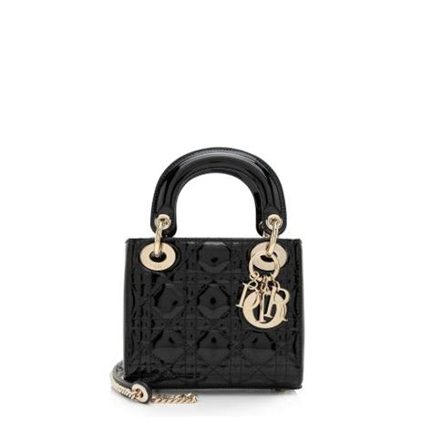 lady dior mini all black|lady dior mini tote.